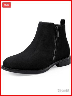 Ankle Boots Short Flat Low Heel Dress Chelsea Casual Classic Booties Suede